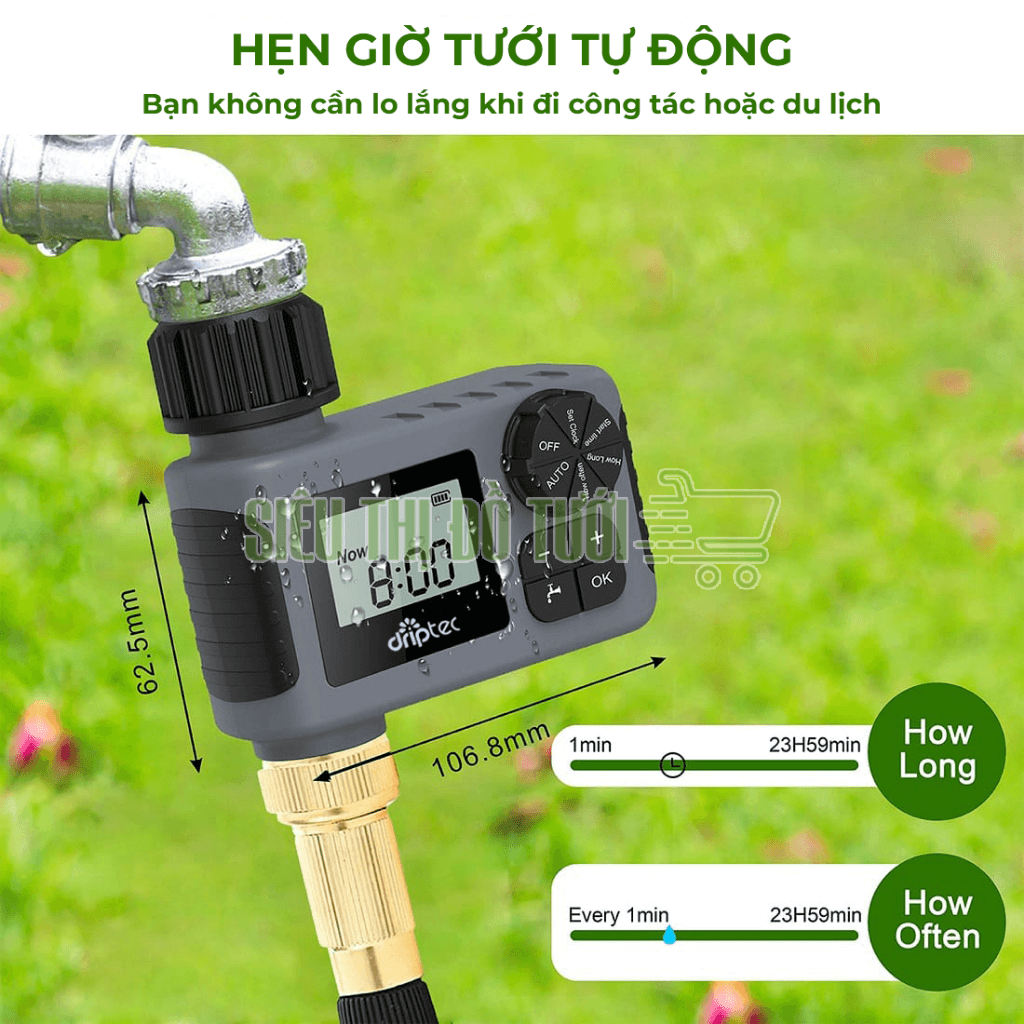 Hẹn giờ tưới tự động Driptec DR-T05 Hẹn giờ tưới tự động Driptec DR-T05