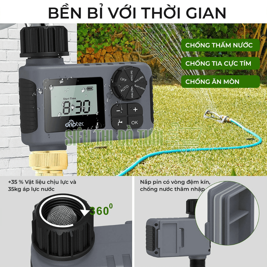 Hẹn giờ tưới tự động Driptec DR-T05 Hẹn giờ tưới tự động Driptec DR-T05