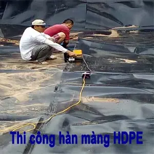 Thi công hàn màng chống thâm HDPE